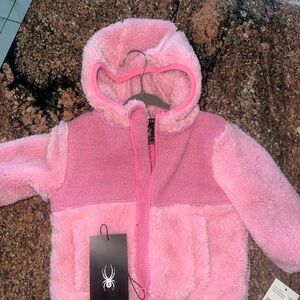 Spyder Pink Fleece Jacket with Hood